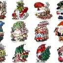 2 x Christmas Tree Decorations 36 PCS Wood Christmas Tree Ornaments Gnomes Christmas Ornaments Hanging for Home Indoors Outdoors Party Supplies Xmas Decor
