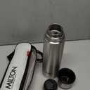 Milton Thermosteel Flip Lid 1000, Double Walled Vacuum Insulated Thermos 1000 ml | 34 oz | 1 Ltr | 24 Hours Hot and Cold Water Bottle with Cover, Stainless Steel, BPA Free,Leak Proof | Silver