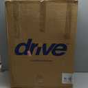 Drive Medical 10257BL-1 4 Wheel Rollator Walker With Seat, Steel Rolling Walker, Height Adjustable, 7.5" Wheels, Removable Back Support, 300 Pound Weight Capacity, Blue