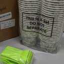 Honeydak 48 Set Floral Paper Ice Cream Cups 9 oz Disposable Treat Snack Cups with Spoons Dessert Bowls for Sundae Frozen Yogurt Soup Birthday Bridal Shower Wedding Party(Green)