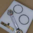 Huong Son 2 Light Brushed Gold Bathroom Vanity Light Over Mirror, Modern Vanity Lighting with Crystal Glass Shade, Wall Mount Bathroom Light Fixtures, E26 Base