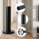 Black Door Stops - 12 Pcs 304 Stainless Steel Heavy Duty Matte Black Door Stopper Set with Rubber Head, Hidden Screw Design for Smooth Surfaces in Kitchen, Bathroom, Bedroom, Office, 3.5 Inch