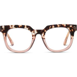 Peepers by PeeperSpecs Oprah's Favorite Women's Showbiz Oversized Blue Light Blocking Reading Glasses - Gray Tortoise/Pink
 +0.00
