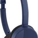 JVC HA-S23W Wireless Headphones - On Ear Bluetooth Headphones, Foldable Flat Design, 17-Hour Long Battery Life (Blue)
