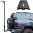 Starlink Gen 3 Pole Mount, Ybervont Starlink Trailer Hitch Mounting Kit, Fits 2 in Square Receiver Tube Opening, with 100 in Stainless Steel Removable Mast, Starlink RV Mount with Gen 3 Pipe Adapter