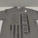 Pop-Pop Patriotic American USA Flag Father's Day Poppop T-Shirt (Gray, L)