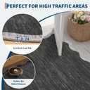 GarveeHome Scalloped Area Rug 4x6 - Washable Boho Bordered Non-Slip Entryway Rug, Neutral Farmhouse Living Room Rug Soft Throw Rugs for Entrance Hallway Bedroom Kitchen Nursery, Black