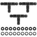 3PCS IP68 Waterproof Electrical Cable Connector, Outdoor 3 Pin T Shape Junction Box, Electrical Wire Connector for 5-9mm/9-12mm Wire Range