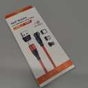 540 USB Type C 3-in-1 Magnetic Fast Charging Cable with Magnetically Interchangeable Tips for Micro USB, USB Type C, and iProducts (Black)