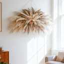 NTLPAMPA Large Boho Decor Pampas Grass Wall Decor (35~50inch) - Natural Dried Flower All-in-One Kit ,Easy Install, Perfect Decor for Living RoomWedding ArchEntrywayParty Decor