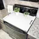 GASHELL Noodle Board Stove Cover with Handles, Multiple Stove Top Cover Board for Electric/Gas Stove Top(White)