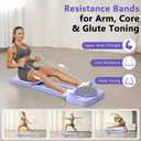 Premium Pilates Reformer with Pilates Board, Multifunctional Pilates Equipment for Home Gym Full Body Workout, Foldable Fitness Training Machine for Core Strength & Balance Exercise