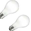 60 Watt Incandescent Light Bulbs, A19 Shatter Resistant Rough Service Light Bulb, Soft White, E26 Medium Base, Dimmable (2 Pack)
