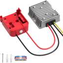 Kzreect DC 18V to 12V Step-Down Converter Compatible with Milwaukee 18V Battery, Over-Discharge Protection, DC 12V 20A 240W Buck Converter Voltage Regulator with Switch for Golf Cart RC Car Truck DIY