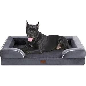 Comfort Expression XXL Orthopedic Foam Dog Bed for Extra Large Dogs, Waterproof Orthopedic Dog Beds, Washable Dogs Sofa Beds with Removable Cover & Non-Slip Bottom(XX-Large) (53.0"L x 42.0"W x 9.5"Th)