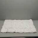 White Bathroom Rugs 24x48 Non Slip Fluffy Bath Mat for Bathroom Floor Washable Plush Luxury Bath Rug for Tub Soft Shaggy Absorbent Shower Sink Mat