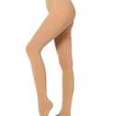 FZPZP Women's 80 Denier Nude Semi Opaque Tights High Waist Soft Solid Color Nylons Footed Pantyhose Stocking XX-Large-3X-Large (XXXL)