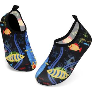 ANLUKE Kids Boys Girls Water Shoes Barefoot Aqua Socks Fast Dry Beach Swim Outdoor Sports Shoes for Toddler 30-31