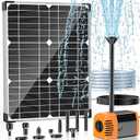 POPOSOAP 20W Solar Water Pump, Solar Powered Water Pump Outdoor with 320GPH Solar Pump, 16.4ft Cable, Fish Tank and Garden Water Features