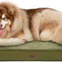 EHEYCIGA Orthopedic XL Dog Beds, Waterproof Memory Foam Dog Bed for Extra Large Dogs, Non-Slip Bottom and Egg-Crate Foam Big Pet Couch Bed with Washable Removable Cover, Olive Green