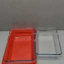 2 Pcs NUTRIUPS Deep & Large Glass Baking Dish Baking Pans with Plastic Lids for Lasagna Leftovers, Rectangular Glass Bakeware for Oven