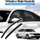 Accord Rain Guards - Window Visors for Honda Accord 2023-2025 2026, Out-Channel Side Window Rain Guards for Accord Accessories, 4PCS, Black, Car Accessories
