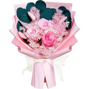 Bonsion Preserved Flowers Gifts for Women, Flower for Delivery, Pink Roses Gifts fo Her, Preserved Roses Bouquets, Birthday Gifts for Grandma, Mothers Day Flowers for Wife