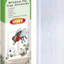 LFSYS 50 Pack Window Fly Trap, Fruit Fly Traps for Indoors, Fly Paper Sticky Strips, Fly Traps for Indoors Clear
