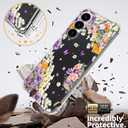 for Samsung Galaxy A26 Case 5G 6.7", [10FT Military Grade Drop Test] Flowers Soft Slim TPU Protective Shockproof Phone Case CoverPurple Sweetheart