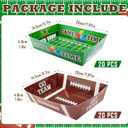 OHOME Football Party Supplies - 40 Pack Super Game Bowl Party Decorations 2026 | Football Plates Disposable Trays for Football Party Favors - Football Accessories Decor for Birthday Party