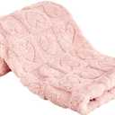 Yurhap Fleece Baby Blanket Heart Checkered Blanket, Ultra Soft Cozy Baby Blankets for Girls Boys, Fluffy Infant Toddler Newborn Receiving Blankets for Crib Stroller 3040 (Light Pink) (30"x40", 01 Light Pink)