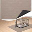 Dog Crate Mat, 24 in X 36 in Dog Playpen Mat Rubber Kennel Mat Extra Large Liner for Under Dog Crate Cages, Absorbent Urine, Puppy Pee Pad Reusable Washable Floor Protector Waterproof Non-Slip Brown