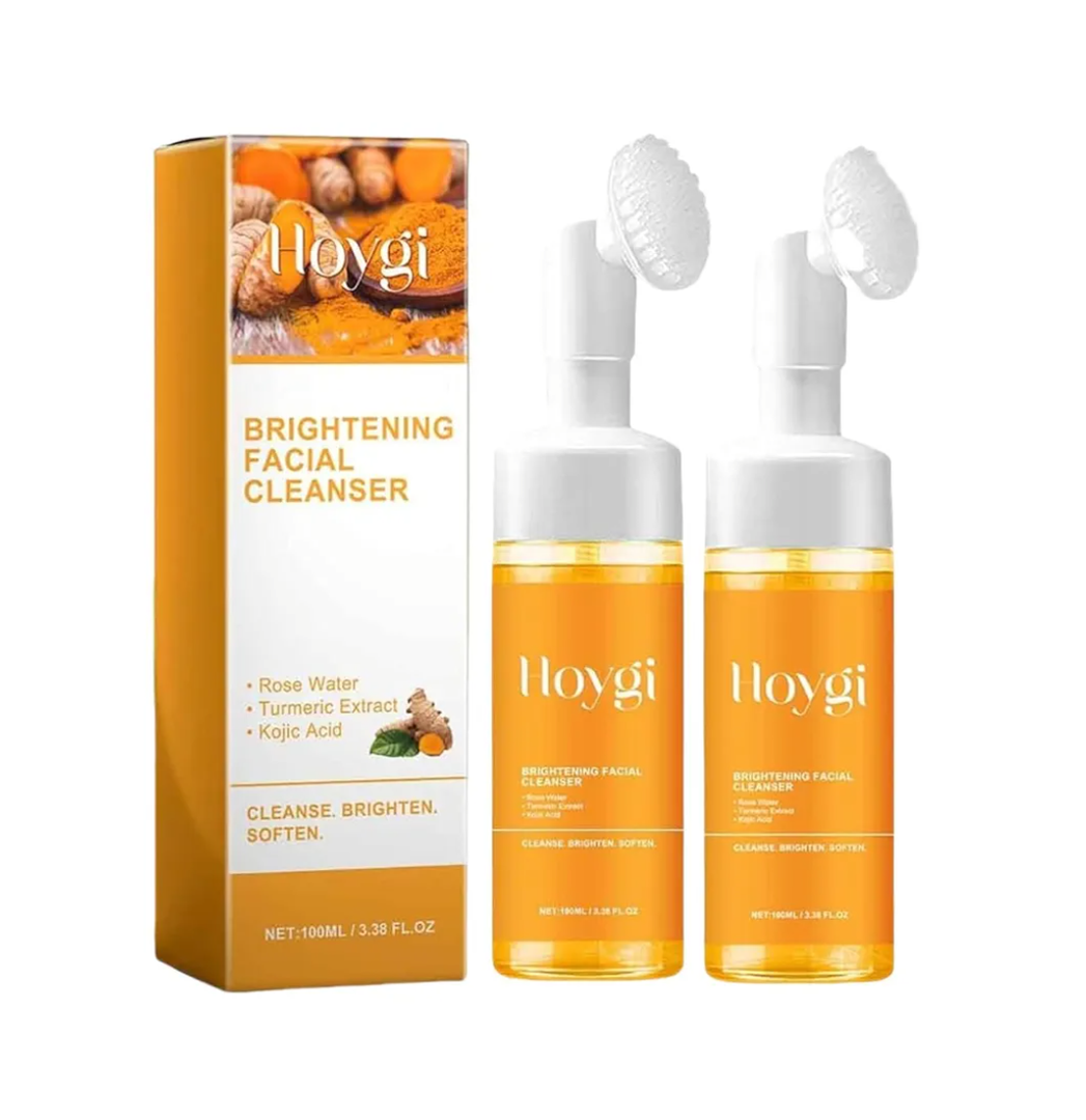 Pack Of 10 EIVJEC 2Pcs Turmeric Facial Cleanser, Foaming Face Wash, Turmeric Face Wash, Turmeric Acid Foaming Cleanser,Turmeric Facial Wash