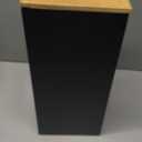 Black Freestanding Wooden Toilet Paper Holder Stand, Rustic Bathroom Storage Organizer with Burnt Wood Lid, Fits 3 Extra XXL Toilet Paper Rolls