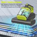Mattress Vacuum Cleaner UV for Pet Hair,16kPa Power Suction UV Bed Vacuum Cleaner,140°F Heated Function,Ultrasonic High Tapping,HEPA Filter,Bed Vacuum for Sofa, Couch, Crib(Corded,4.5Amp)