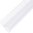 uxcell Shower Door Side Seal, Widen F-Type Shower Door Sweep for 1/4" Glass 86.5" Long Frameless Glass Door Seal Strip Stop Shower Leaks, Clear