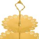 10 Pieces Gold Cake Stand Set, Metal Round Cupcake Holder Dessert Display Plate Serving Platter, Dessert Table Stands and Trays Set for Christmas, Wedding, Birthday, Anniversary, Tea Party
