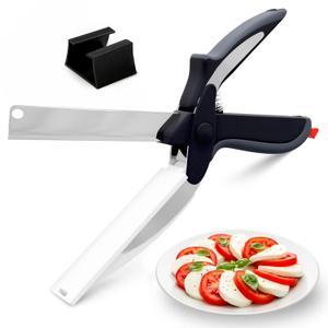 Kitchen Scissors for Food  2-in-1 Cutting Board Scissors & Tomato Knife with Locking Mechanism & Stainless Steel Blades  Multifunctional Kitchen Shears for Effortless Chopping