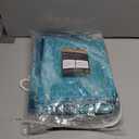 Tayney Turquoise Abstract Shower Curtain Set with Toilet Lid Cover and NonSlip Rugs for Bathroom, Modern Painting Art 4 Pcs Shower Curtain, Vintage Grey White Bathroom Set with 12 Hooks