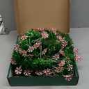 HMASYO 6 FT Pop Up Tinsel Christmas Tree with 100 Colored Timer Lights & Remote, Green Candy Collapsible Artificial Pencil Tree Xmas Decoration for Home, Office, Party, USB Powered, Easy Assembly