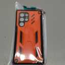 FNTCASE for Samsung Galaxy S22 Ultra Case: Built-in Screen Protector&Kickstand Full-Body Dual Layer Rugged Military Grade Shockproof Protection Heavy Duty Protective Phone Cover 5G-Orange