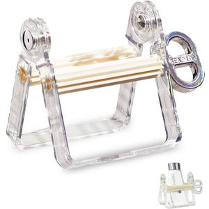 Luxury Paint Tube Squeezer Wringer Tool - Rolling Tube Squeeze Roller for Toothpaste - Toothpaste Tube Squeezer for Artists, Hair Salons, Painters - Daily Living Essential (White)
