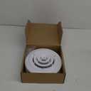 Therwen 4 Pieces 6 Inch Round Vent Cover, Ceiling Diffuser White HVAC Vent Duct Cover Replacement with Screws to Install, Fitting in 6 Inch Duct, Outer Dimensions: 9-15/16" (6 Inch)