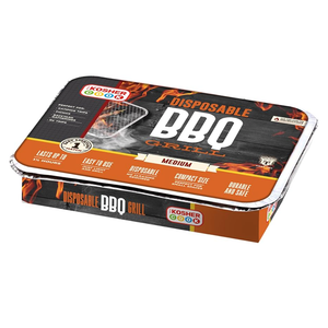 The Kosher Cook Disposable Charcoal Grill - Ready To Use Portable Bbq Grill - Easy To Light Portable Charcoal Grill Kosher
