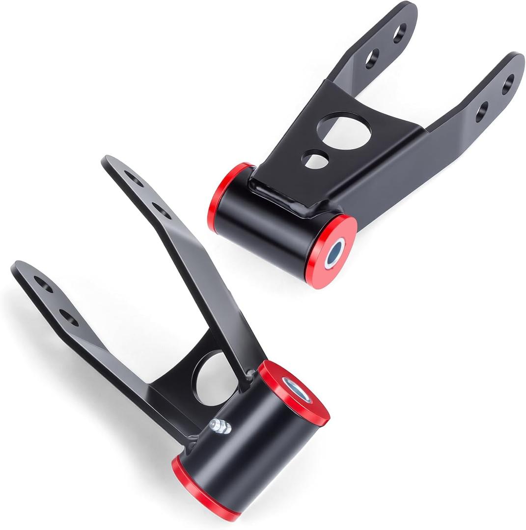 KSP 2" Rear Lowering Shackle for Silverado Sierra 1500 1999-2019, 2pcs Drop Shackle Kits Compatible With Chevy GMC 1500 Truck, 1-2" Adjustable Suspension Lowering Kits Replace for # 410520