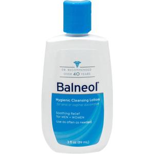 Balneol Hygienic Cleansing Lotion for Women and Men, Soothing Relief to Help With Pain Relief, Itch Relief, and Discomfort for Sensitive Areas, Made in USA, 3 oz