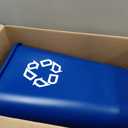 Rubbermaid Commercial Products Deskside Recycling Can, 10.25-Gallon/41-Quart, Blue Recycling Symbol, Plastic, for Bedroom/Bathroom/Office/Under Desk/Sink