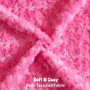 FUTEI Hot Pink Decorative Throw Pillow Covers 18x18 Inch Set of 2,Soft Solid Rose Swirl Textured Cushion Case,Valentine's Day Decor for Couch Living Room