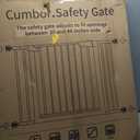 Cumbor 29.7-46" Baby Gate for Stairs, Mom's Choice Awards Winner-Auto Close Dog Gate for The House, Gifts for Mom, Easy Install Pressure Mounted Pet Gates for Doorways, Black