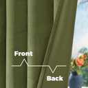 BGment Sage Green Velvet Curtains 108 Inches Long, Super Soft Room Darkening Thermal Insulated Soundproof Back Tab and Rod Pocket Curtains for Bedroom/Living Room, Set of 2 Panels, 52 x 108 Inch